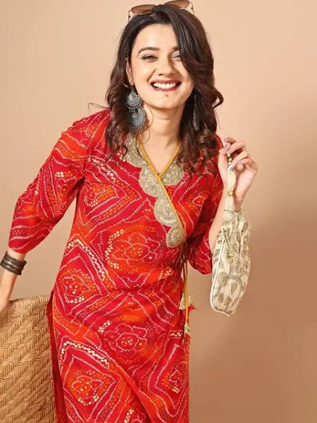 Orange Design Kurti
